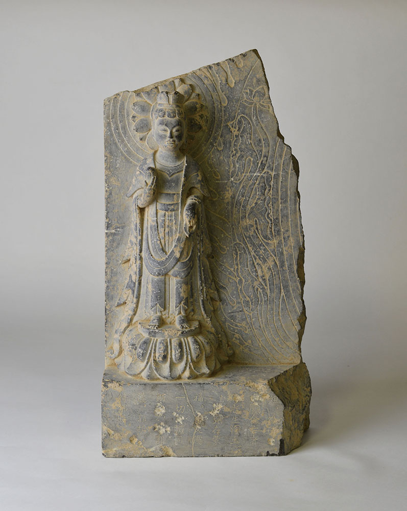 石彫脇侍菩薩像　北魏～東魏時代（5～6世紀）蒼山コレクション