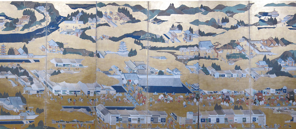 洛中洛外図屏風　江戸時代後期（19世紀）個人蔵