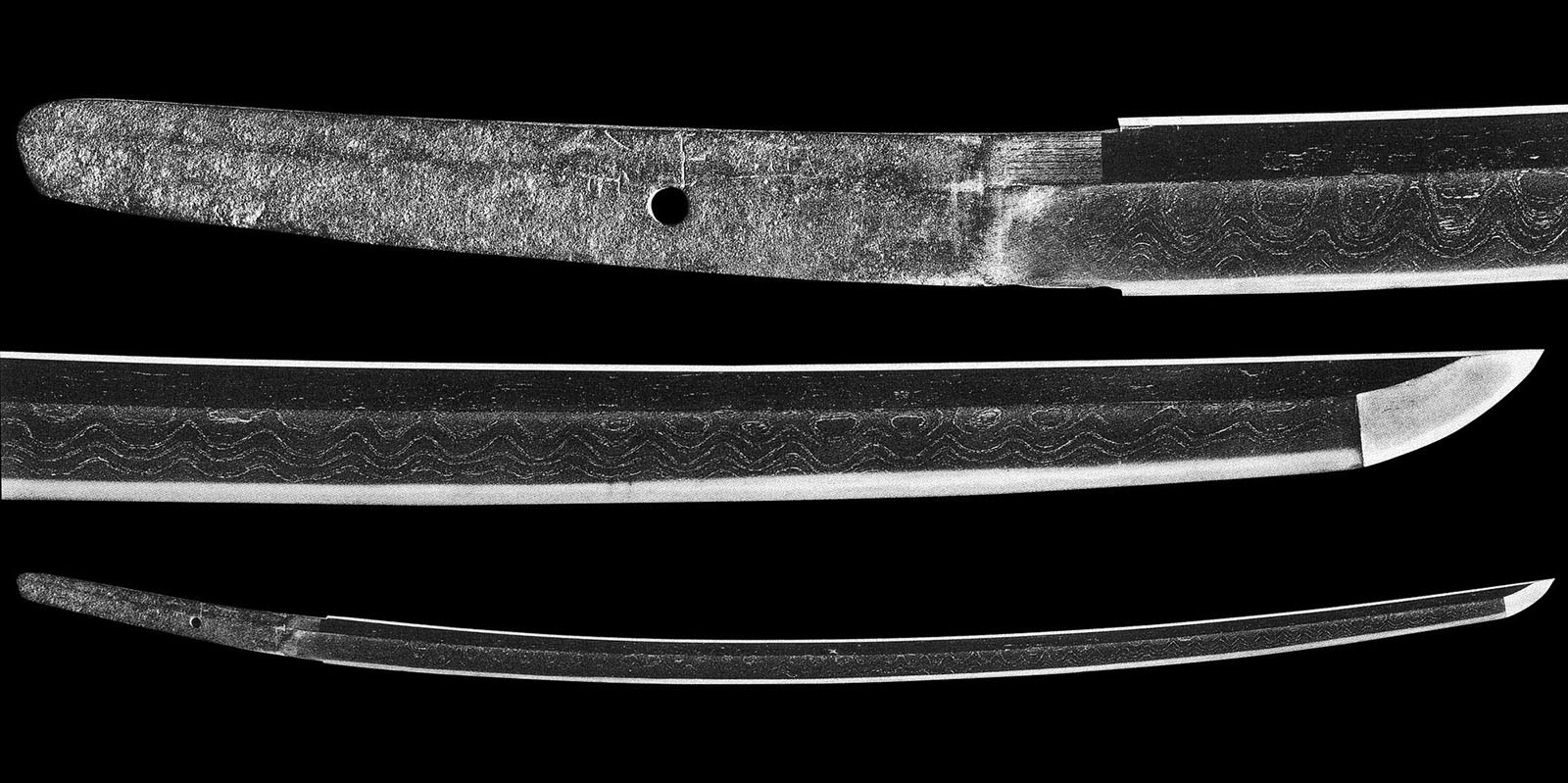 【酒田市指定文化財】太刀　銘月山作　室町時代初期(15世紀)