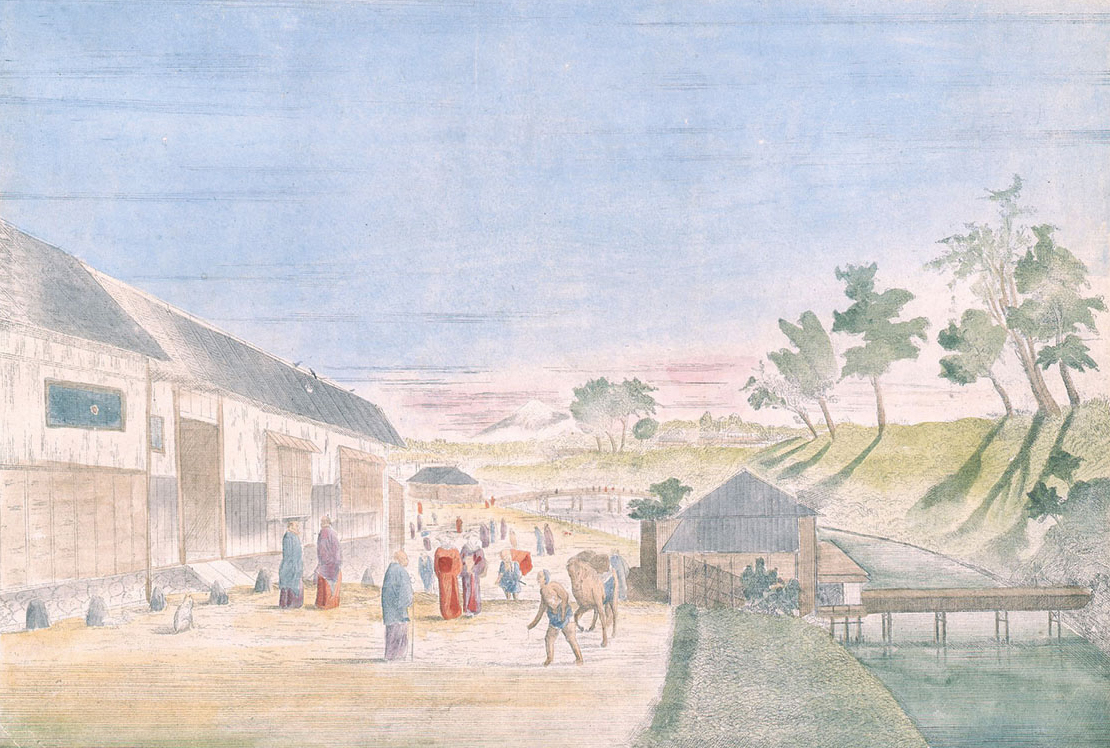 司馬江漢《御茶水景》　天明4年(1784)　酒田市指定文化財　館蔵