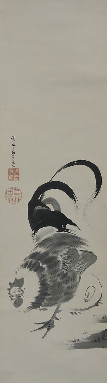 伊藤若冲《鶏図》　寛政２年(１７９０)　致道博物館蔵