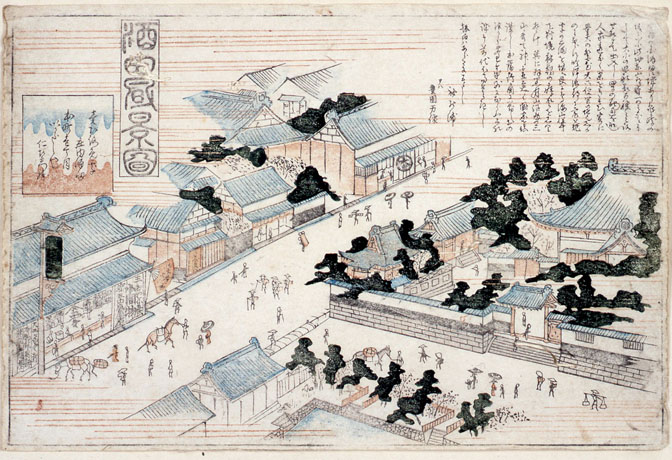 《酒田風景図》文久年間(1861-64)　当館蔵