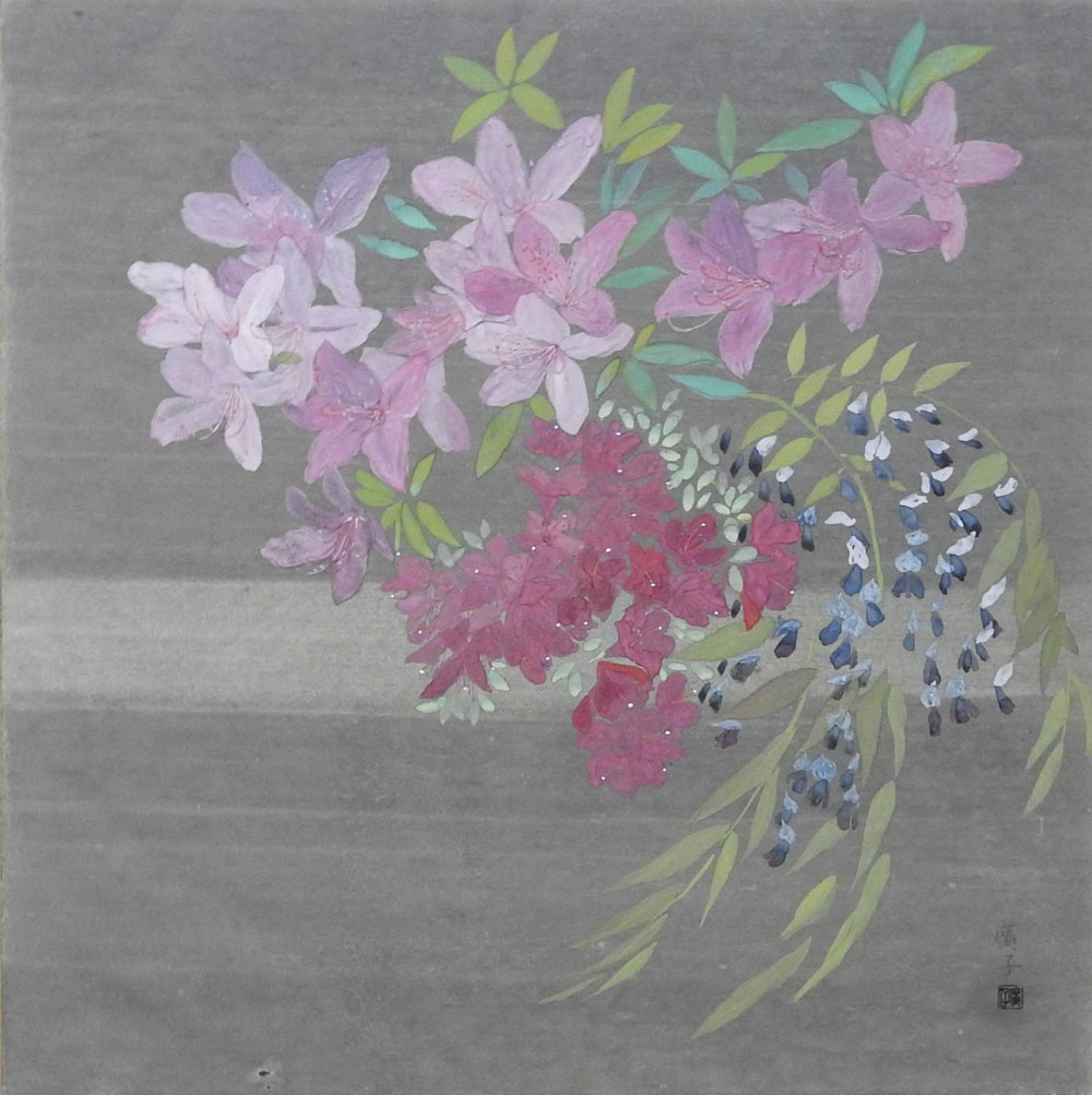 《麗花》　65.2×65.2cm　1990年