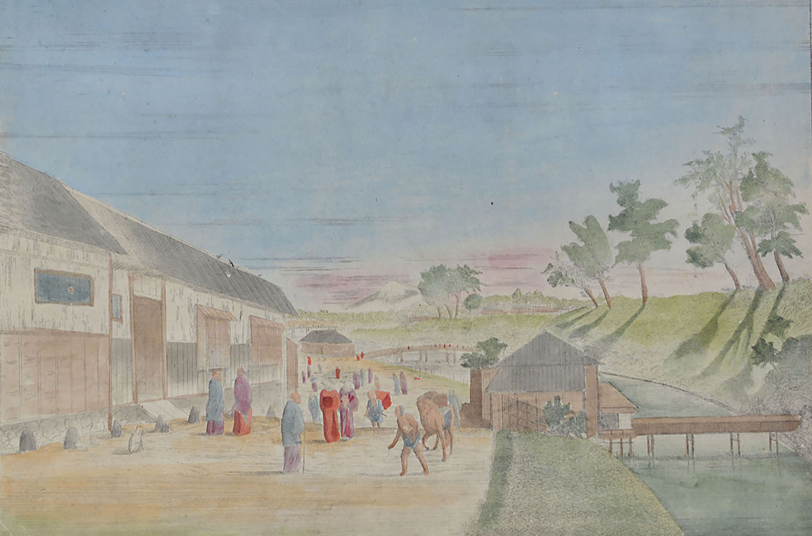 司馬江漢《御茶水景図》　天明4年(1784)　酒田市指定文化財