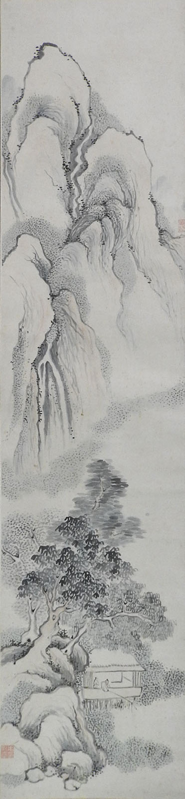 伝 木村蒹葭堂《溪亭垂釣図》　江戸時代中期(18世紀)　個人蔵
