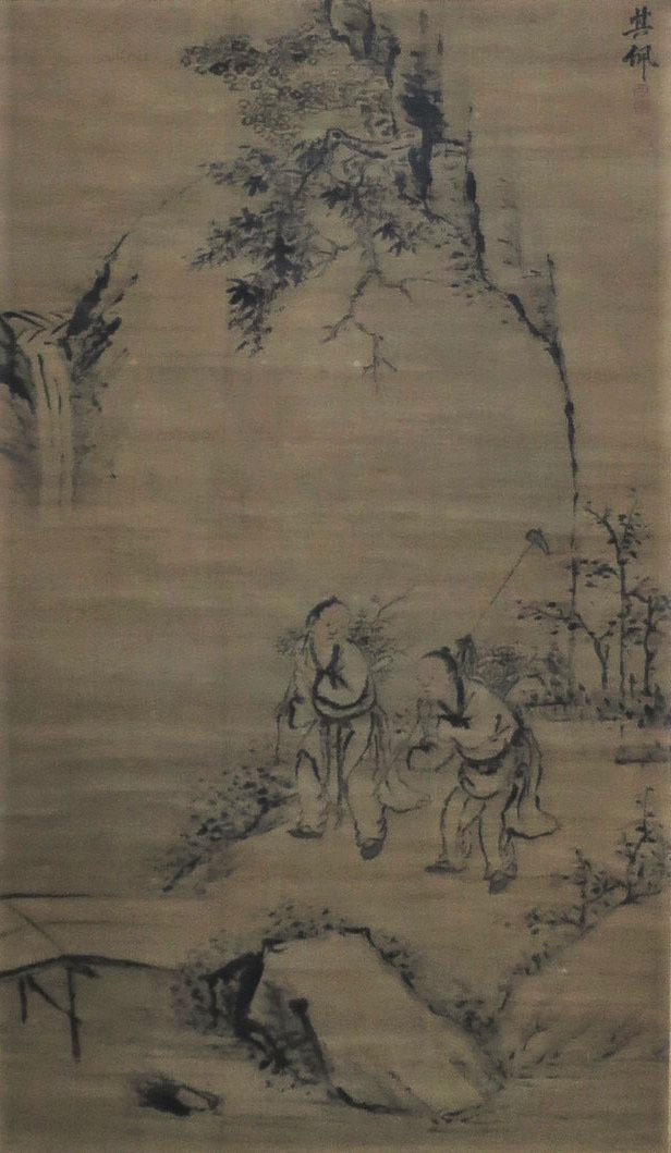 高基佩《人物山水図》17～18世紀（清時代前期）　館蔵